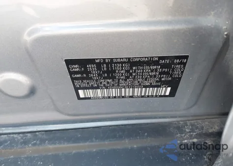 2019 Subaru Outback 2.5I Limited из США, поврежденный, VIN 4S4BSANC3K3218409